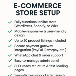 E-Commerce Website Setup