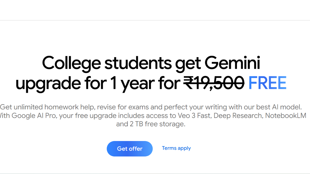 Screenshot of Google Gemini AI Pro student offer verification page